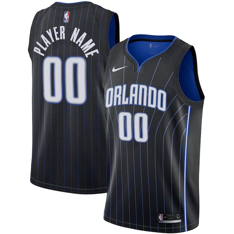 Men Orlando Magic Nike Black Swingman Custom NBA Jersey